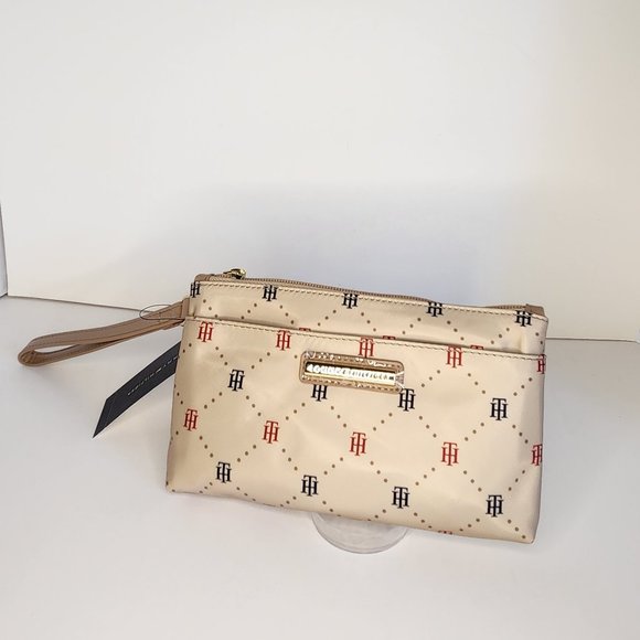 Tommy Hilfiger Tan Cosmetics Bag, Wristlet, Clutch, Small Bag - NWT - Picture 2 of 5